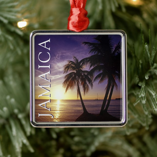 Strände von Negril Jamaica Ornament Aus Metall (Baum)