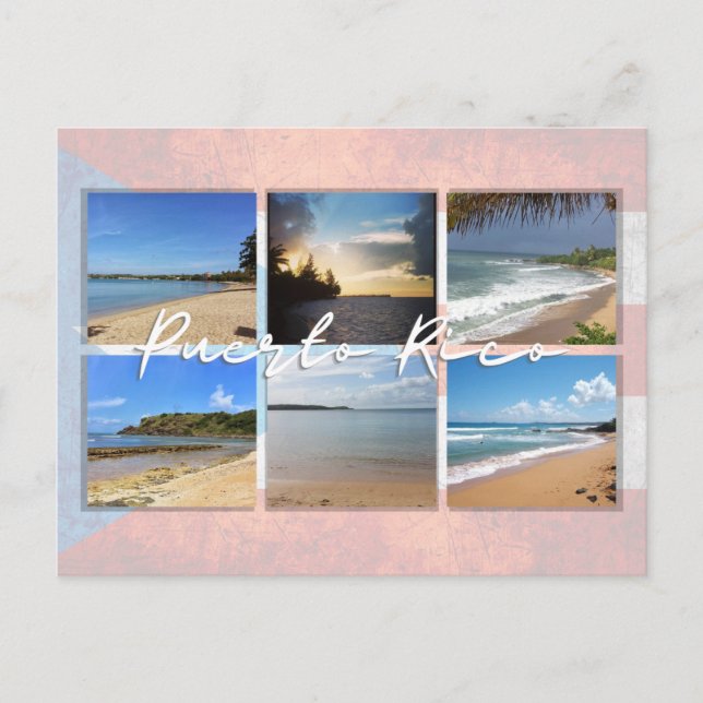 Strände von Puerto Rico Postkarte (Vorderseite)
