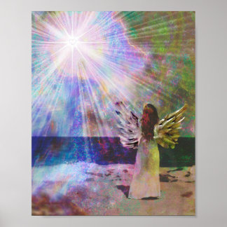 Strandengel des Licht Wandkunst Druck Poster