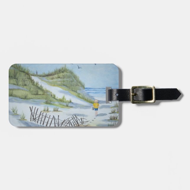 Strandfarbe Gepäckanhänger (Vorderseite horizontal)