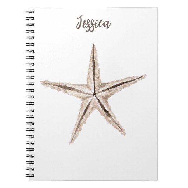 Strandfarben-Starfish-Notebook Notizblock (Vorderseite)