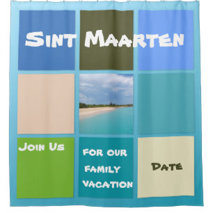 Strandfarben von St. Maarten Duschvorhang