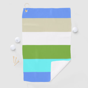 Strandfarbstreifen von Sint Maarten Golfhandtuch