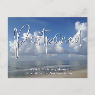 Strandfoto Casual Handgeschrieben Hochzeit verscho Postkarte