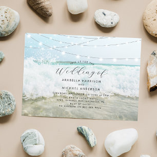 Strandfoto-Hochzeitseinladung Einladung