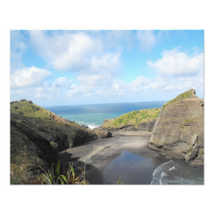 Strandfoto, The Gap in Piha Fotodruck