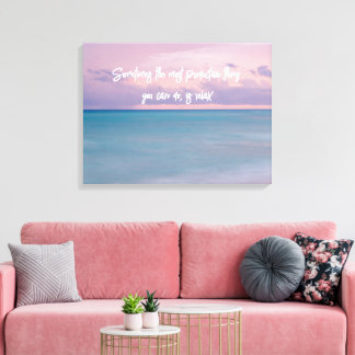 Strandfotografie-Dekoration mit Reiseangebot Leinwanddruck