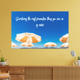 Strandfotografie-Dekoration mit Reiseangebot Leinwanddruck