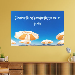 Strandfotografie-Dekoration mit Reiseangebot Leinwanddruck