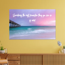 Strandfotografie-Dekoration mit Reiseangebot Leinwanddruck