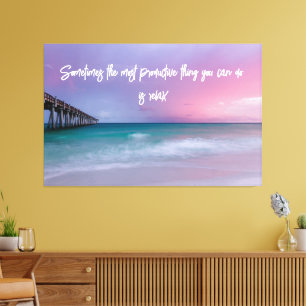 Strandfotografie-Dekoration mit Reiseangebot Leinwanddruck