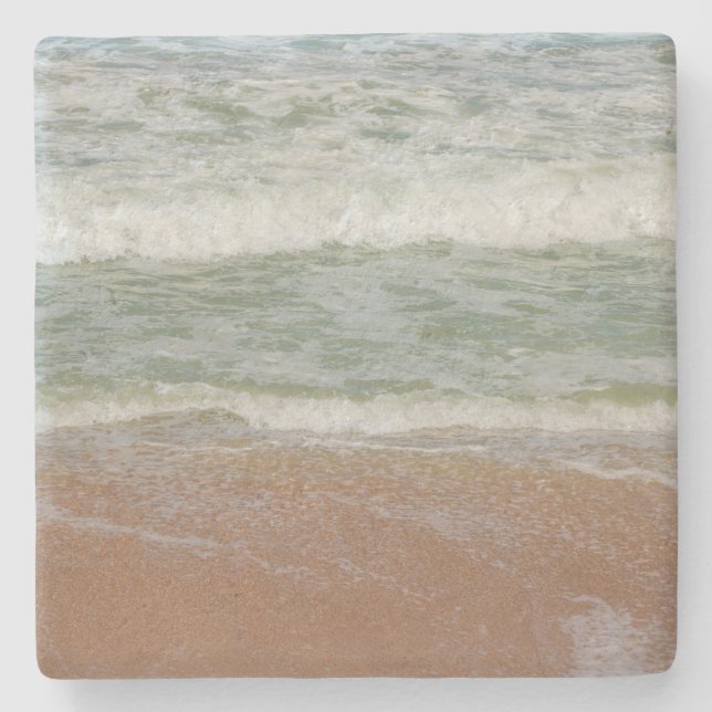 Strandfotografie Landschaftliche Wellen und Natur Steinuntersetzer (Vorderseite)