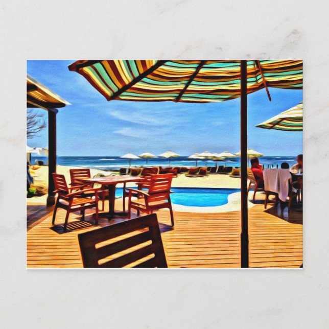 Strandfront Postkarte (Vorderseite)