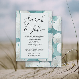 Strandgelübde Sanddollar-Jubiläumszeremonie Einladung
