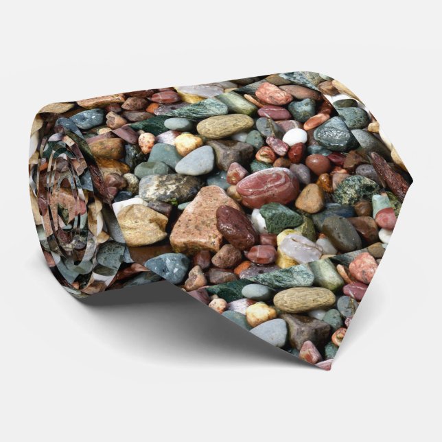 Strandgesteine, verschiedene Farben, Größen, Forme Krawatte (Gerollt)