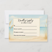 Strandglück Traditionelle RSVP-Karte