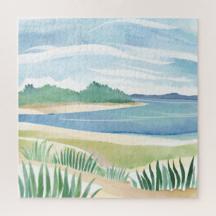 Strandgrasbucht   Wasserfarbe Ozean Küstenmeer