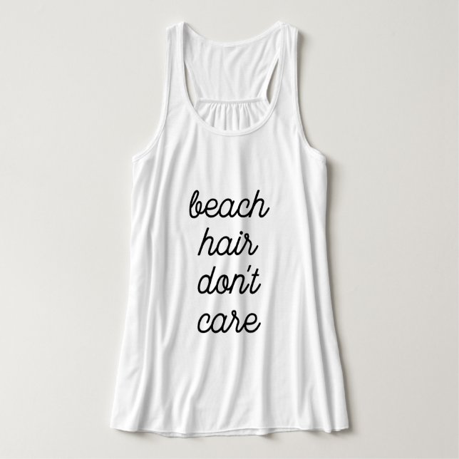 Strandhaar kümmern sich nicht tank top (Design Vorderseite)