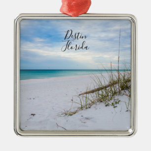 Strandhafer und weißer Sandstrand Morgen Schmuck Ornament Aus Metall