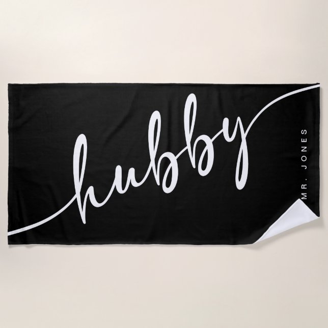Strandhandtuch für Schwarz und Weiß, Geschenk für  (Vorderseite)