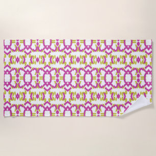 Strandhandtuch, klassisches Multicolor-Stoffmuster Strandtuch