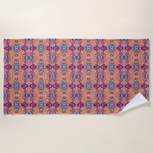 Strandhandtuch, klassisches Multicolor-Stoffmuster Strandtuch