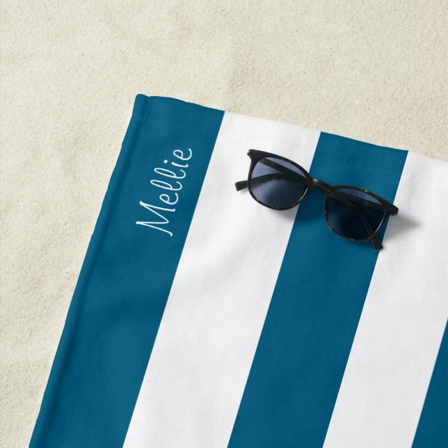 Strandhandtuch mit Monogramm-Namen (Beispiel)