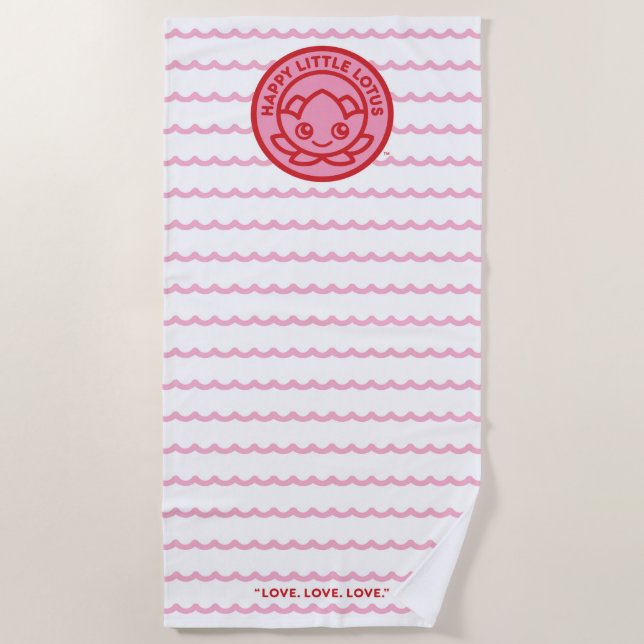 Strandhandtuch von Happy Little Lotus (Vorderseite)