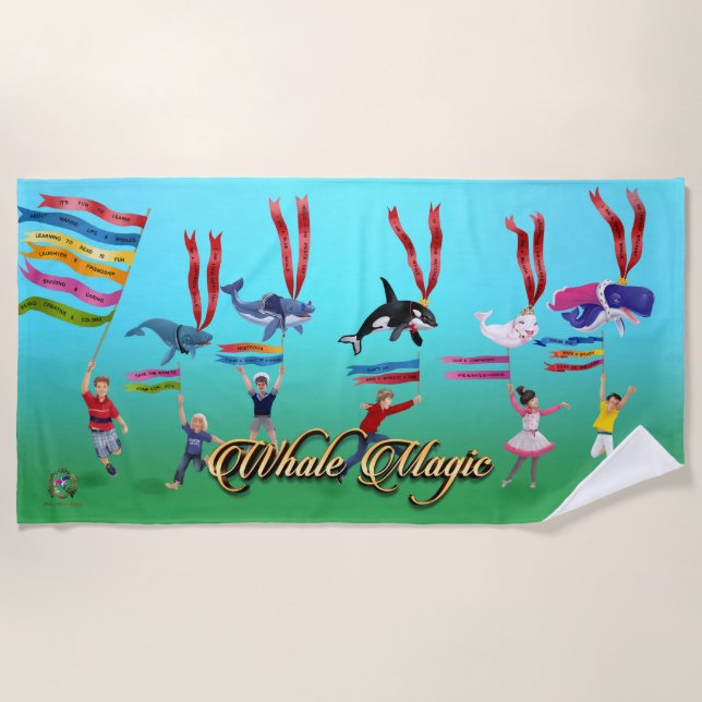 Strandhandtuch Whale Magic Whale Parade! (Vorderseite)