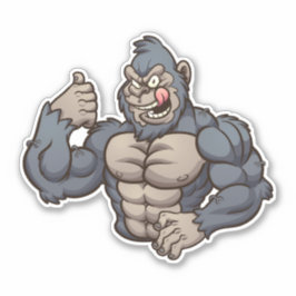Strandharter Typ - Gorilla Aufkleber
