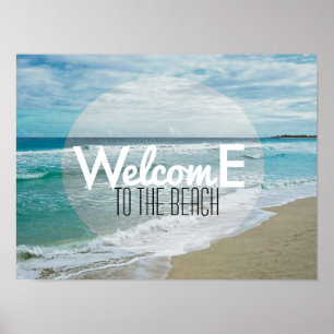Strandhaus Begrüßungsmauerkunst Poster