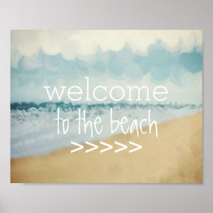 Strandhaus Begrüßungsmauerkunst Poster