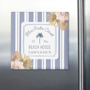 Strandhaus Blaue Streifen Küsten Boho Bauernhaus Magnet