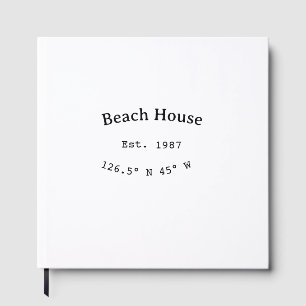 Strandhaus. Datum Jahr benutzerdefinierte Koordina Gästebuch