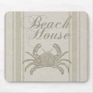Strandhaus Krabbe Küste Küsten Vintage Mousepad