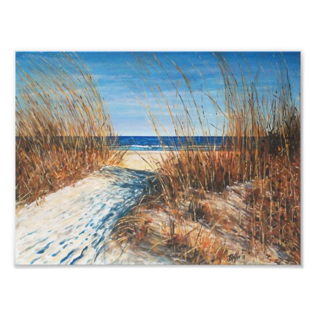 Strandhaus Küstendekoration Sanddünen Fotodruck (Vorne)
