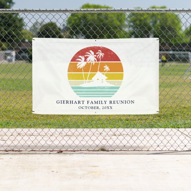 Strandhaus Palmen Familienzusammenkunft Benutzerde Banner (Insitu)
