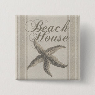 Strandhaus Seestern Strand Button
