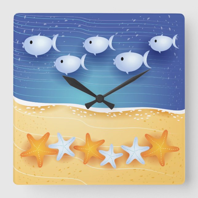 Strandhintergrund, Wanduhr (Vorderseite)