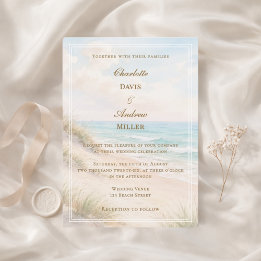 Strandhochzeit am Meer Einladung