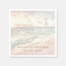 Strandhochzeit am Sonnenuntergang | Hochzeit am Me Serviette