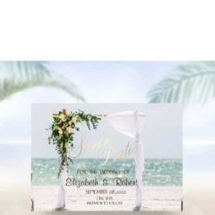 Strandhochzeit Arbor Floral Save The Date