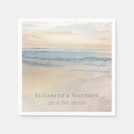 Strandhochzeit bei Sonnenuntergang | Hochzeit am M Serviette