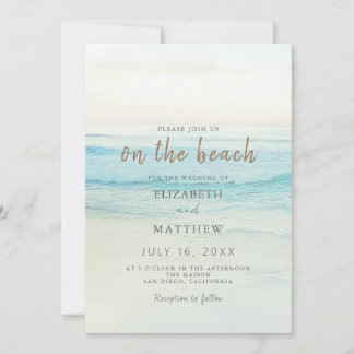 Strandhochzeit bei Sonnenuntergang | Hochzeit am O Einladung