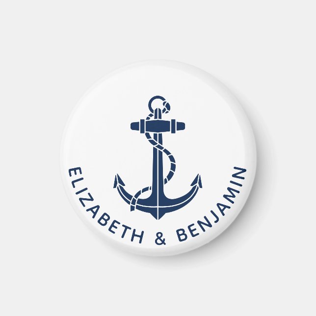 Strandhochzeit Bootsanker Swag Magnet (Vorne)