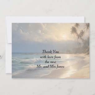 Strandhochzeit Dankeskarte