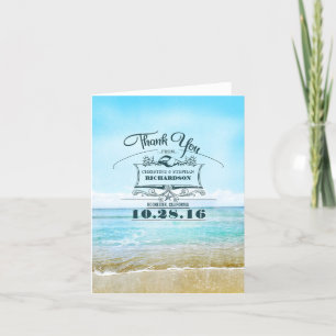 Strandhochzeit Dankeskarten Dankeskarte