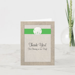 Strandhochzeit-Dankeskarten mit Sanddollarmotiv -  Dankeskarte