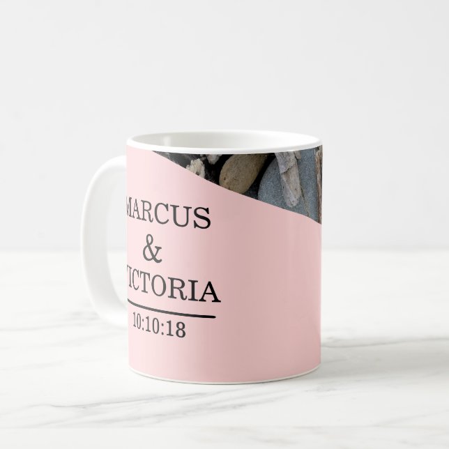 Strandhochzeit Driftwood Kaffeetasse (Vorderseite Links)