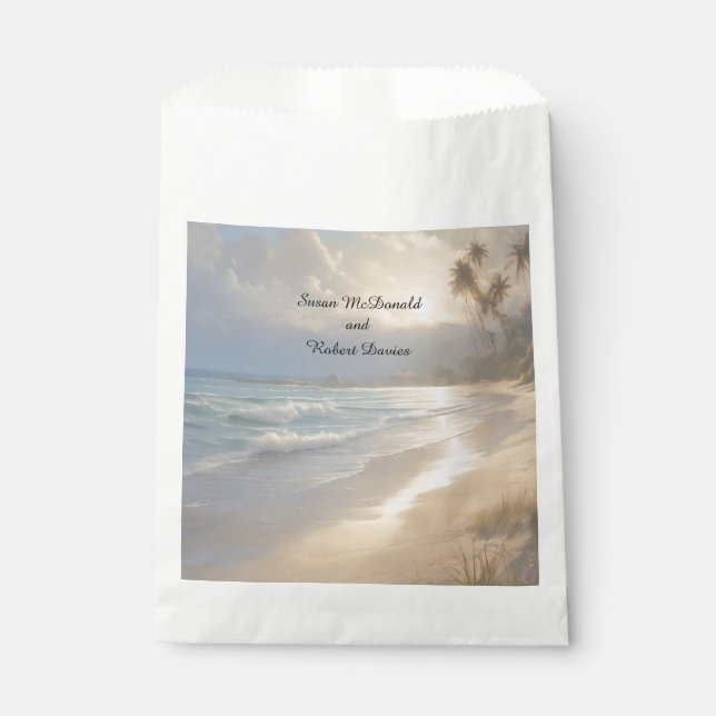 Strandhochzeit Geschenktütchen (Vorderseite)